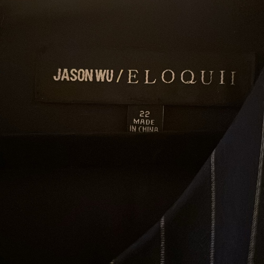 Jason Wu x Eloquii Pinstripe Origami Dress - Picture 5 of 6